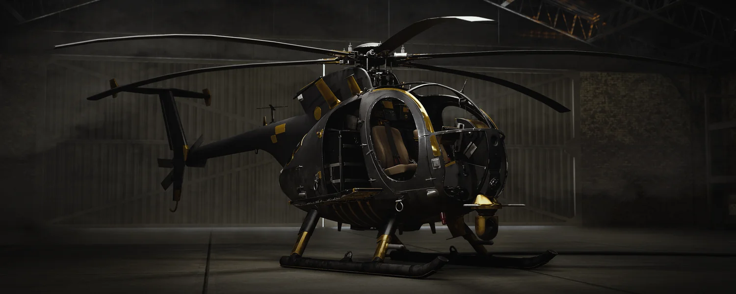 Skin Black & Gold em MH-6