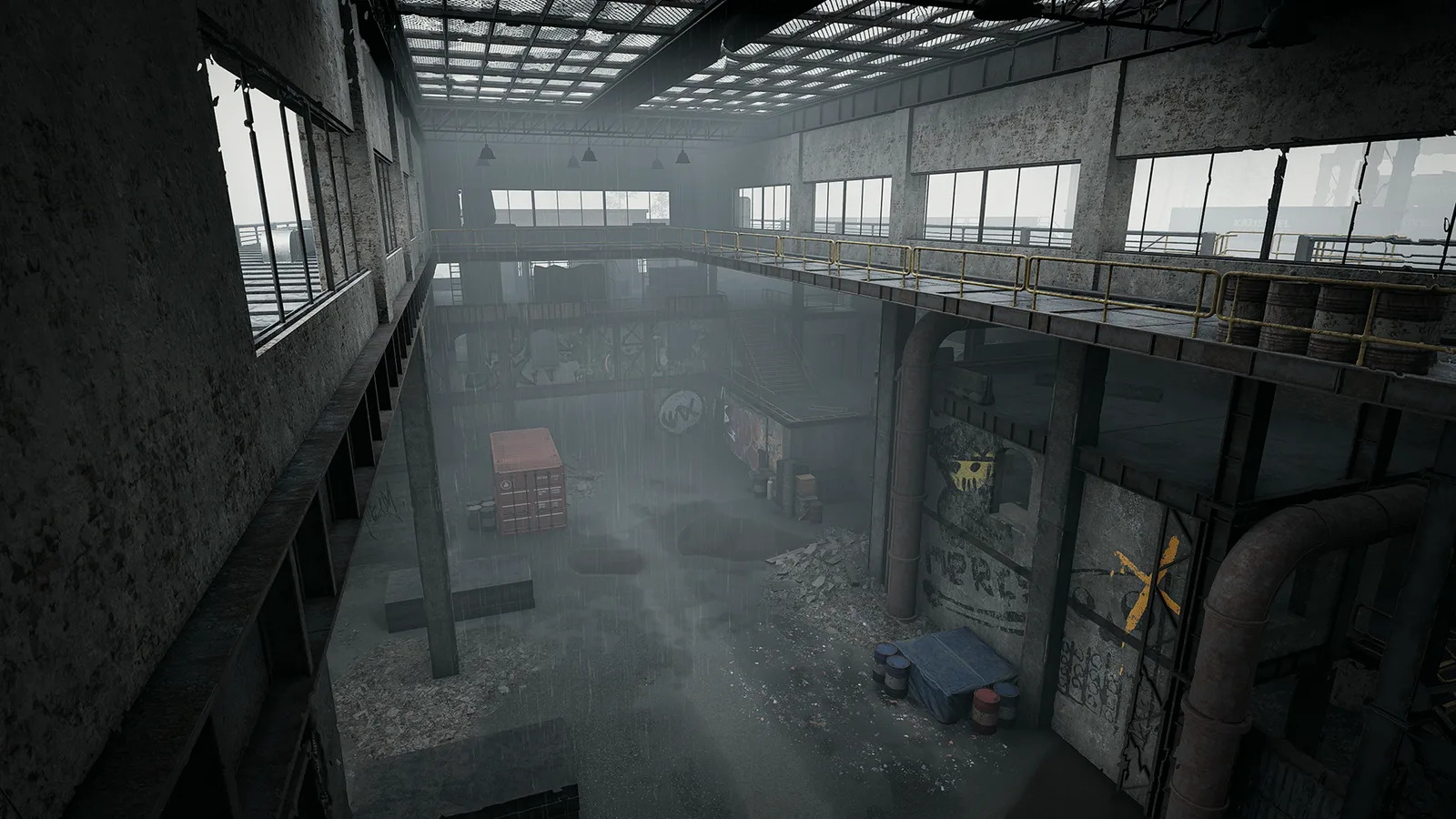 Rain seen from under cover