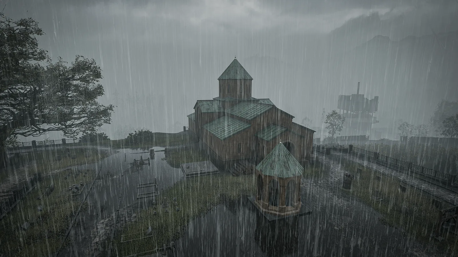 Rain and thunder over the map