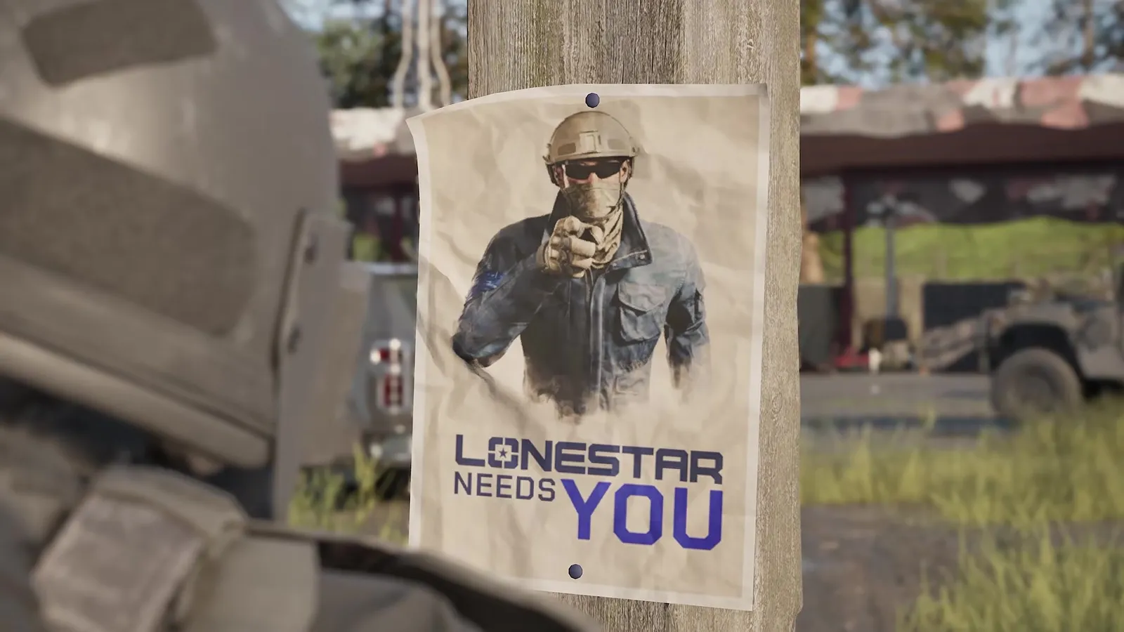 Cartel con un soldado y el lema Lonestar Needs You